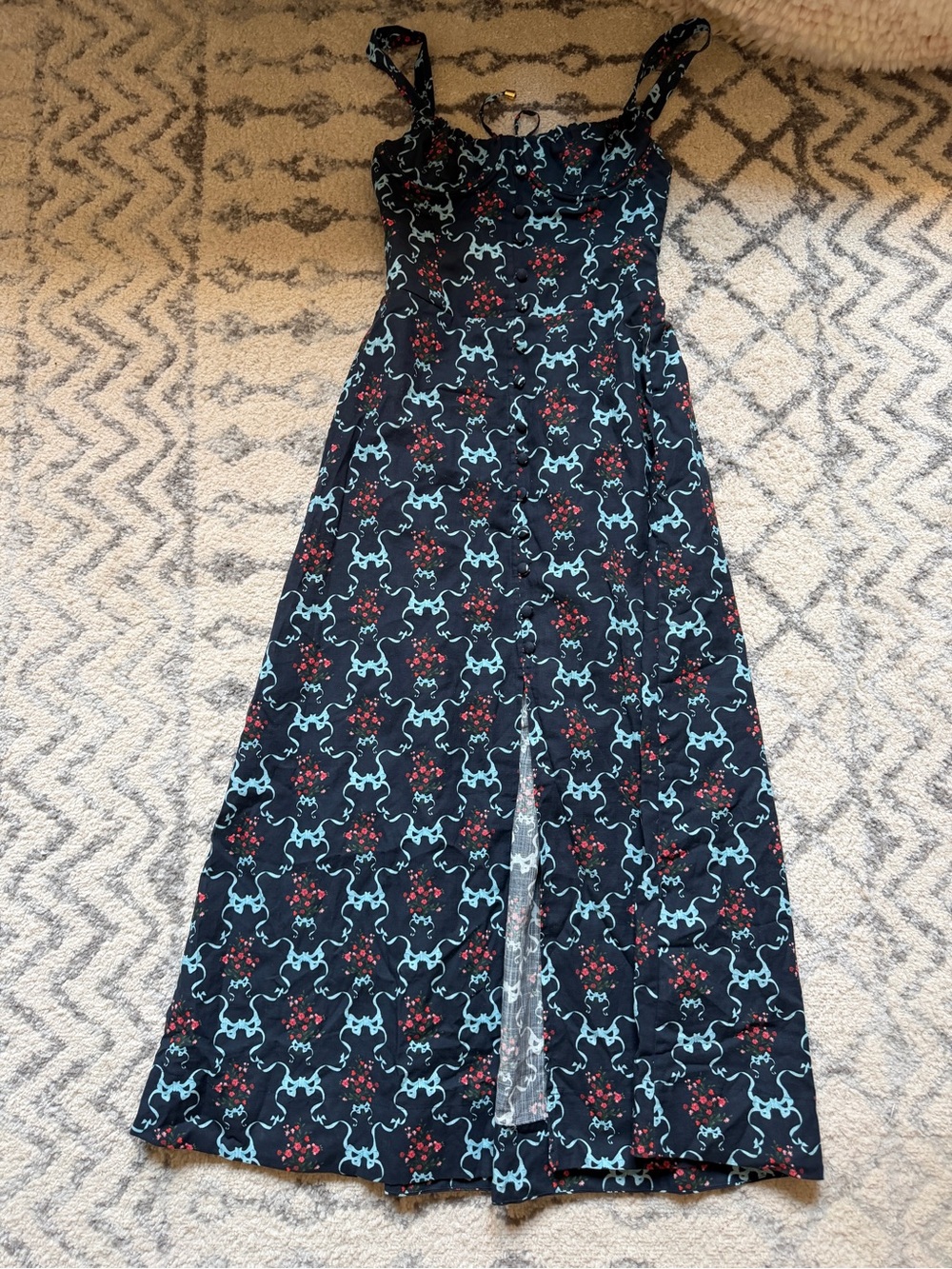 Carola Cherish Cotton Maxi Sundress Agua Bendita - Picture 4 of 6